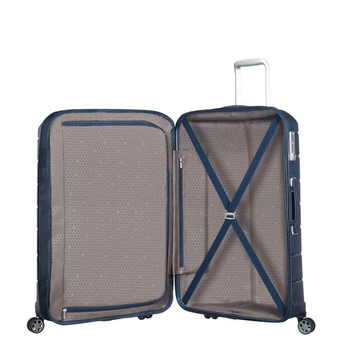 Samsonite Flux Spinner 68 cm - Uitbreidbaar 75/85 liter - 68x47x30/33 cm - navy blue