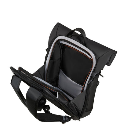 Samsonite Biz2Go 2.0 Rolltop Rugzak - Uitbreidbaar 20/26.5 liter - 15.6" laptopvak - graphite/apricot