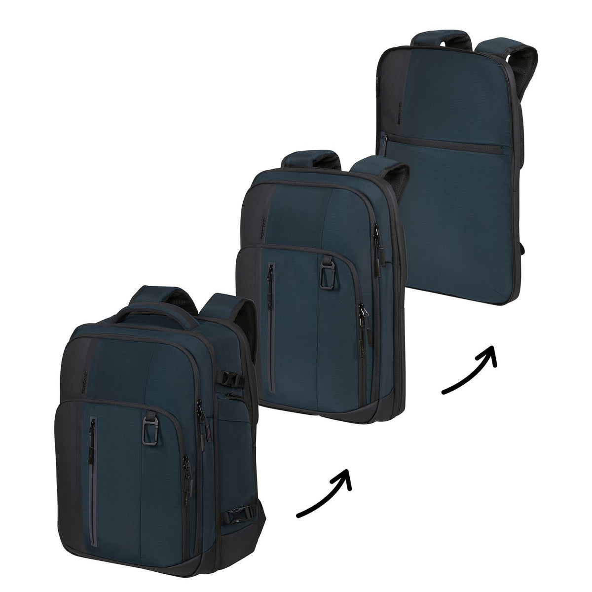 Samsonite Biz2Go 2.0 Tri-Mode 3-1 Travel Rugzak 48 cm - 33 liter - 17.3" laptopvak - 48x33x26 cm - deep blue