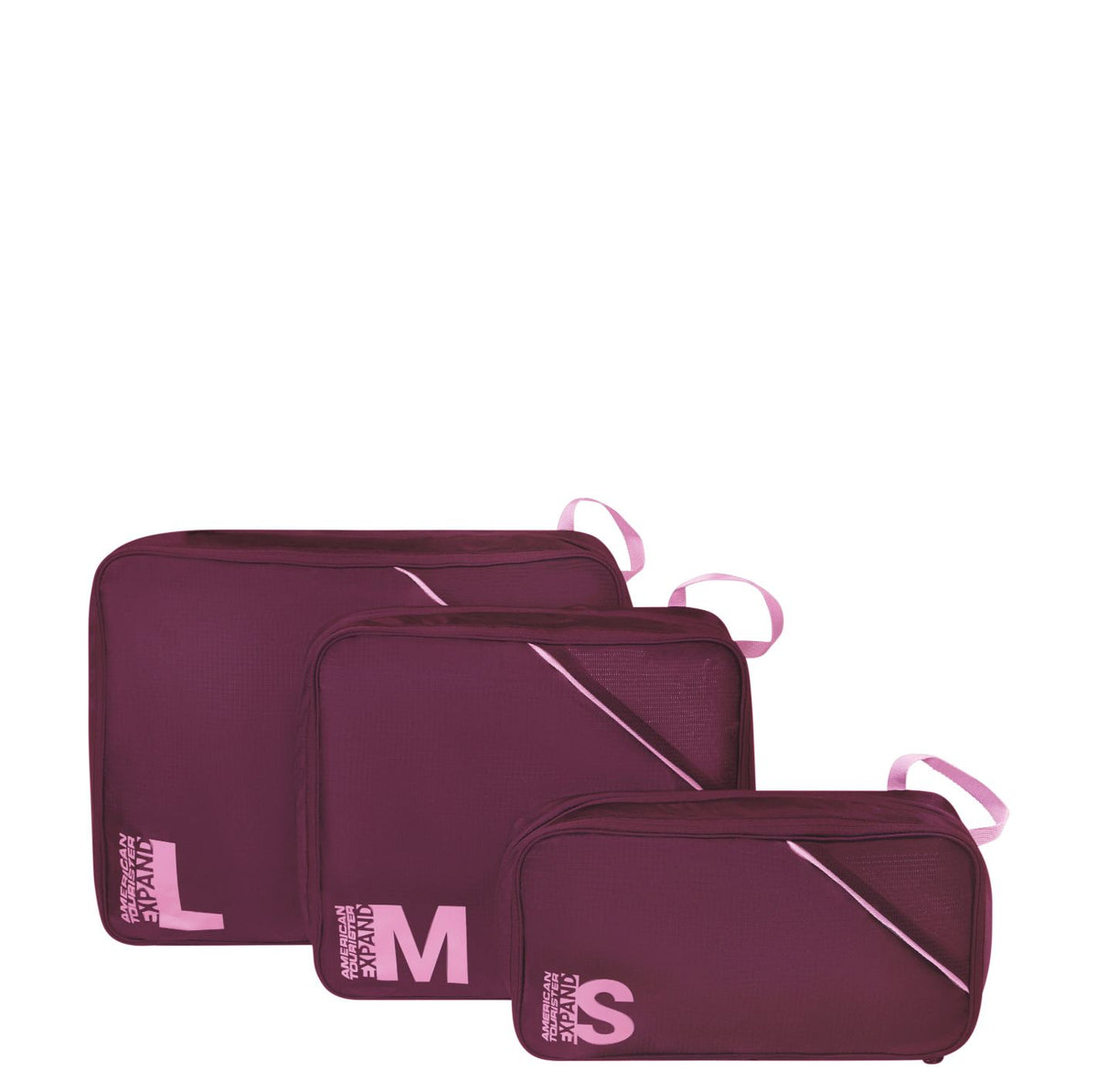 American Tourister Travel Accessories Packing Cubes Set S/M/L - iced berry
