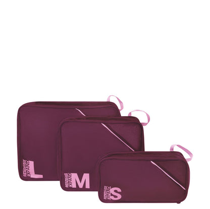 American Tourister Travel Accessories Packing Cubes Set S/M/L - iced berry