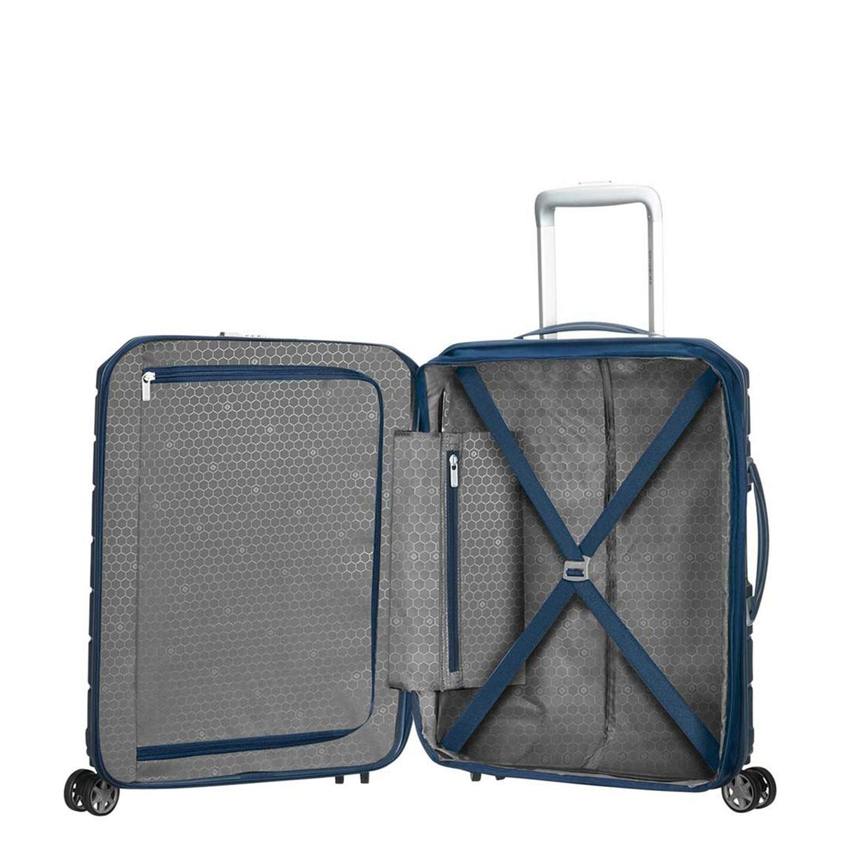 Samsonite Flux Handbagage Spinner 55 cm - Uitbreidbaar 37/44 liter - 55x40x20/23 cm - navy blue