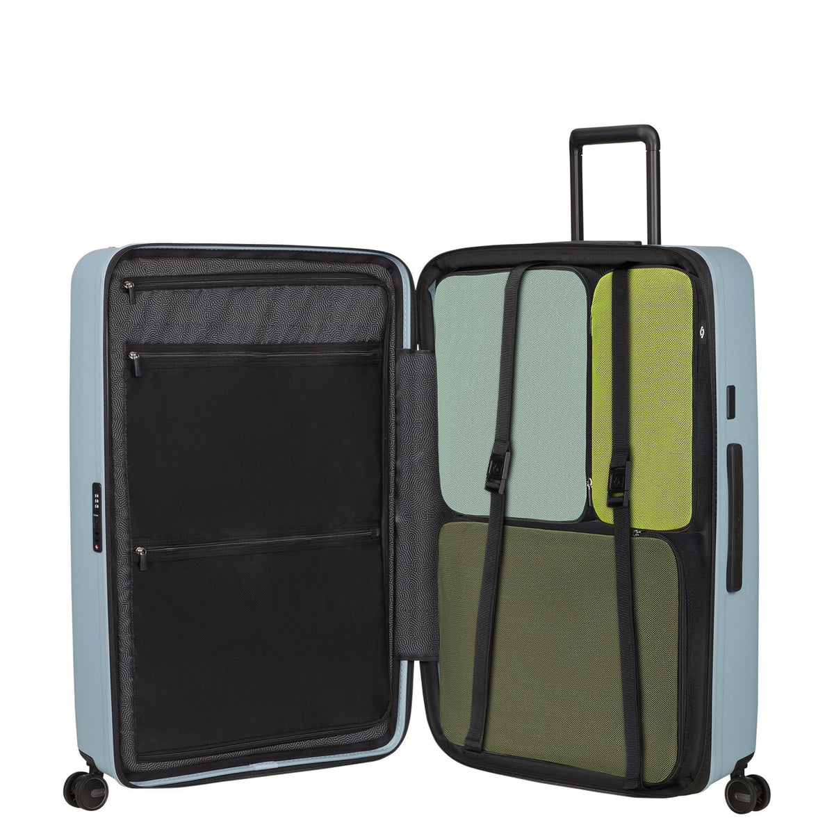 Samsonite Restackd Spinner 81 cm - Uitbreidbaar 126/138 liter - 81x54x31/34 cm - fog blue