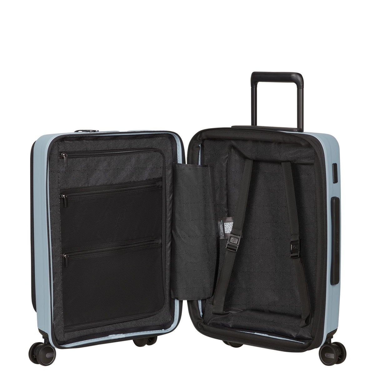 Samsonite Restackd Handbagage Spinner 55 cm - Uitbreidbaar 42/48 liter - 55x40x23/26 cm - fog blue