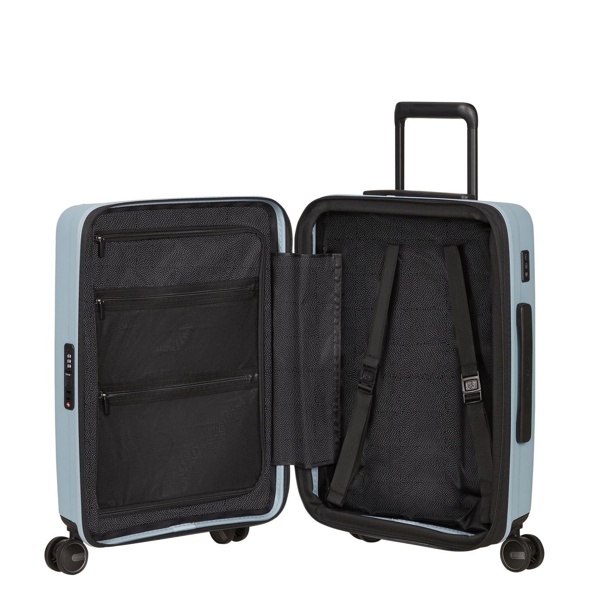 Samsonite Restackd Handbagage Spinner 55 cm - Uitbreidbaar 39/45 liter - 55x40x20/23 cm - fog blue