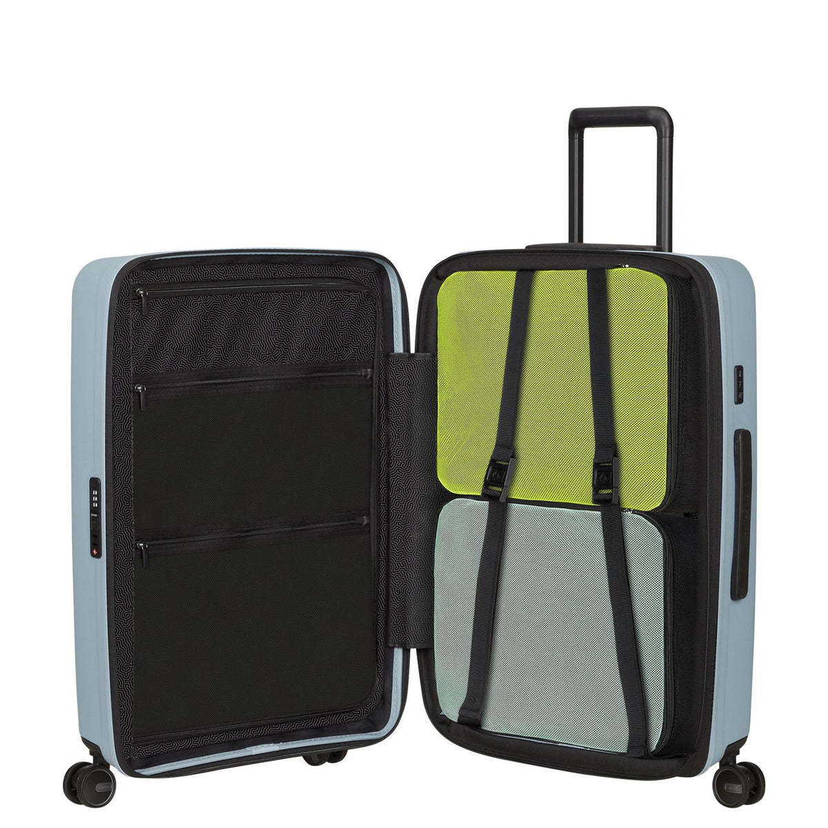 Samsonite Restackd Spinner 68 cm - Uitbreidbaar 71/79 liter - 68x46x26/29 cm - fog blue