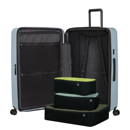 Samsonite Restackd Spinner 81 cm - Uitbreidbaar 126/138 liter - 81x54x31/34 cm - fog blue