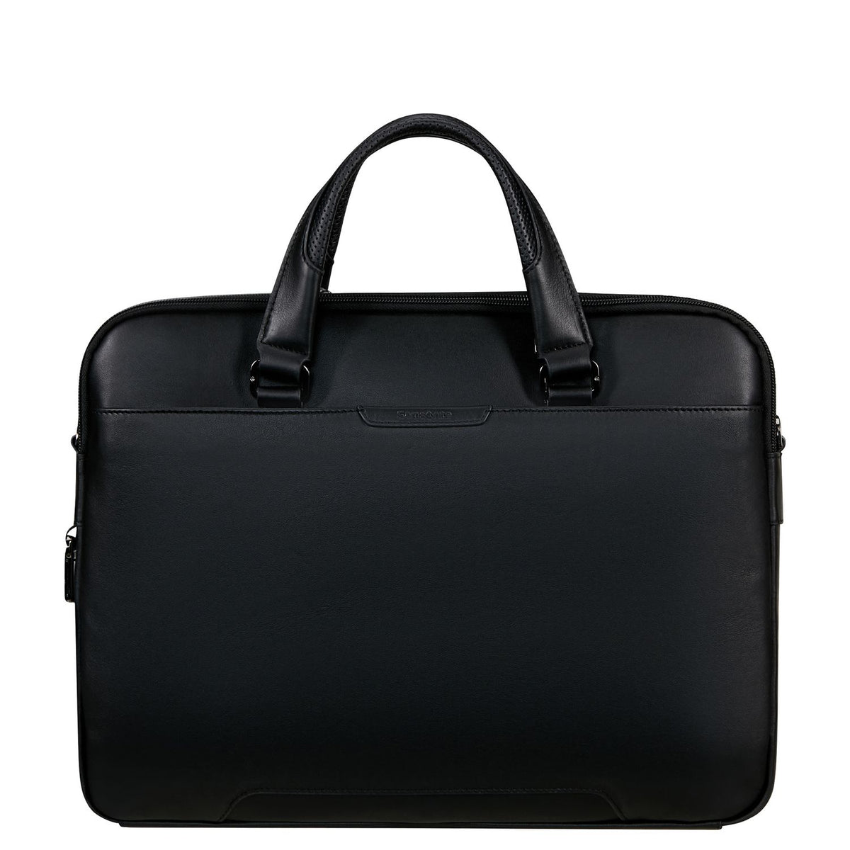 Samsonite Pro-DLX Leather Leren Schoudertas - 15.6" laptopvak - afneembare schouderriem - black