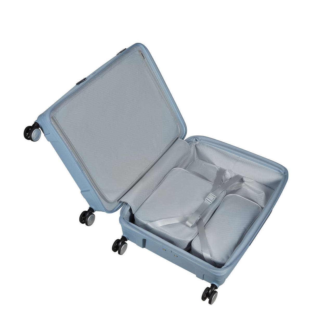 Samsonite Paralux HS Spinner 67 cm - Uitbreidbaar 71/81 liter - 67x47x30/33 cm - fog blue