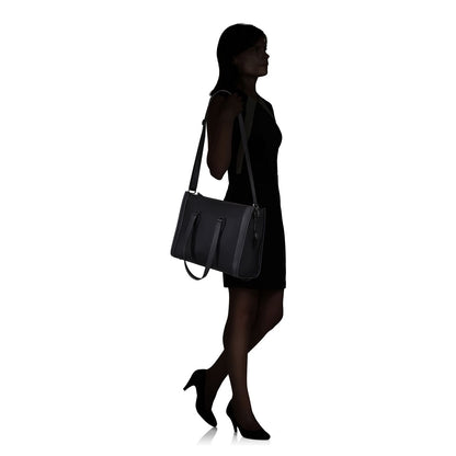Samsonite Evoluxe Reisschoudertas - 16.5 liter - 15.6" laptopvak - afneembare schouderriem - 42.5x32x15 cm - black