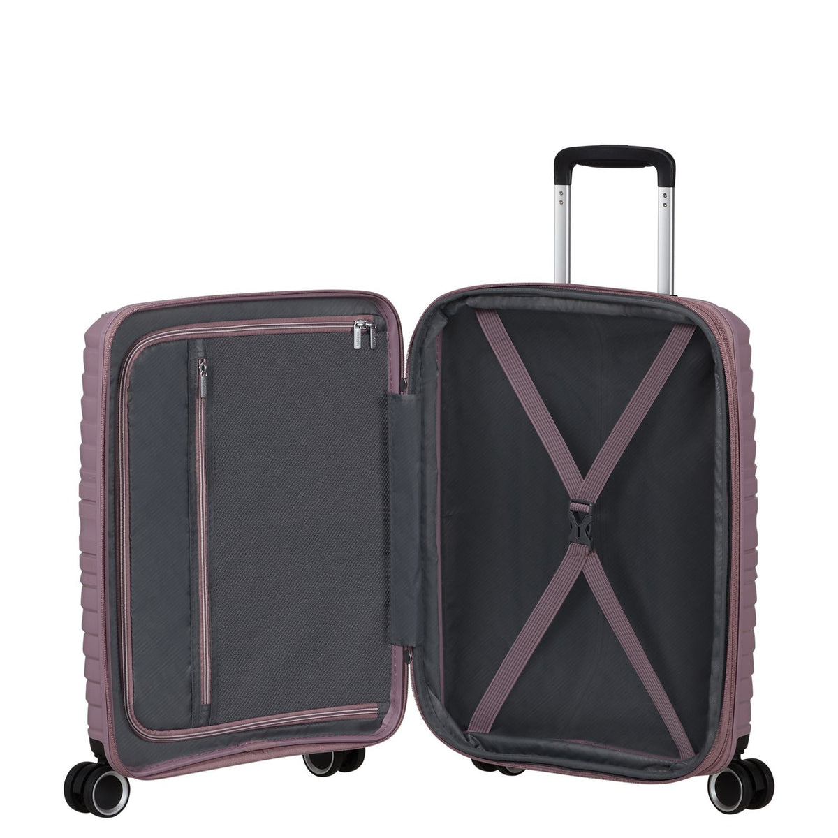 American Tourister Flytwist Handbagage Spinner 55 cm - Uitbreidbaar 36/44 liter - 55x40x20/23 cm - frosted blush