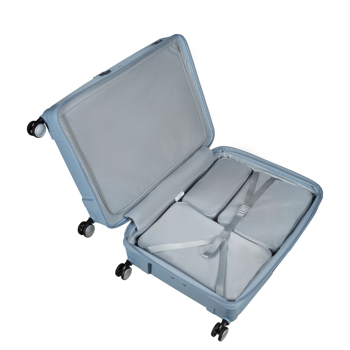 Samsonite Paralux HS Spinner 75 cm - Uitbreidbaar 105/115 liter - 75x50x31/34 cm - fog blue