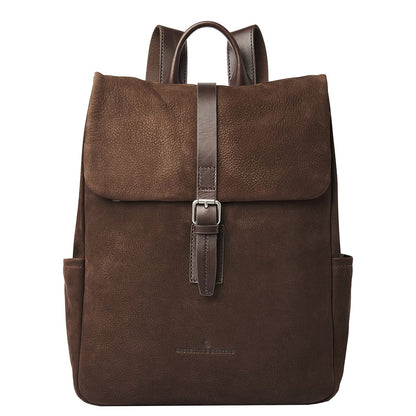 Castelijn & Beerens Nubuck Rugzak - RFID bescherming - 15.6" laptopvak - mocca