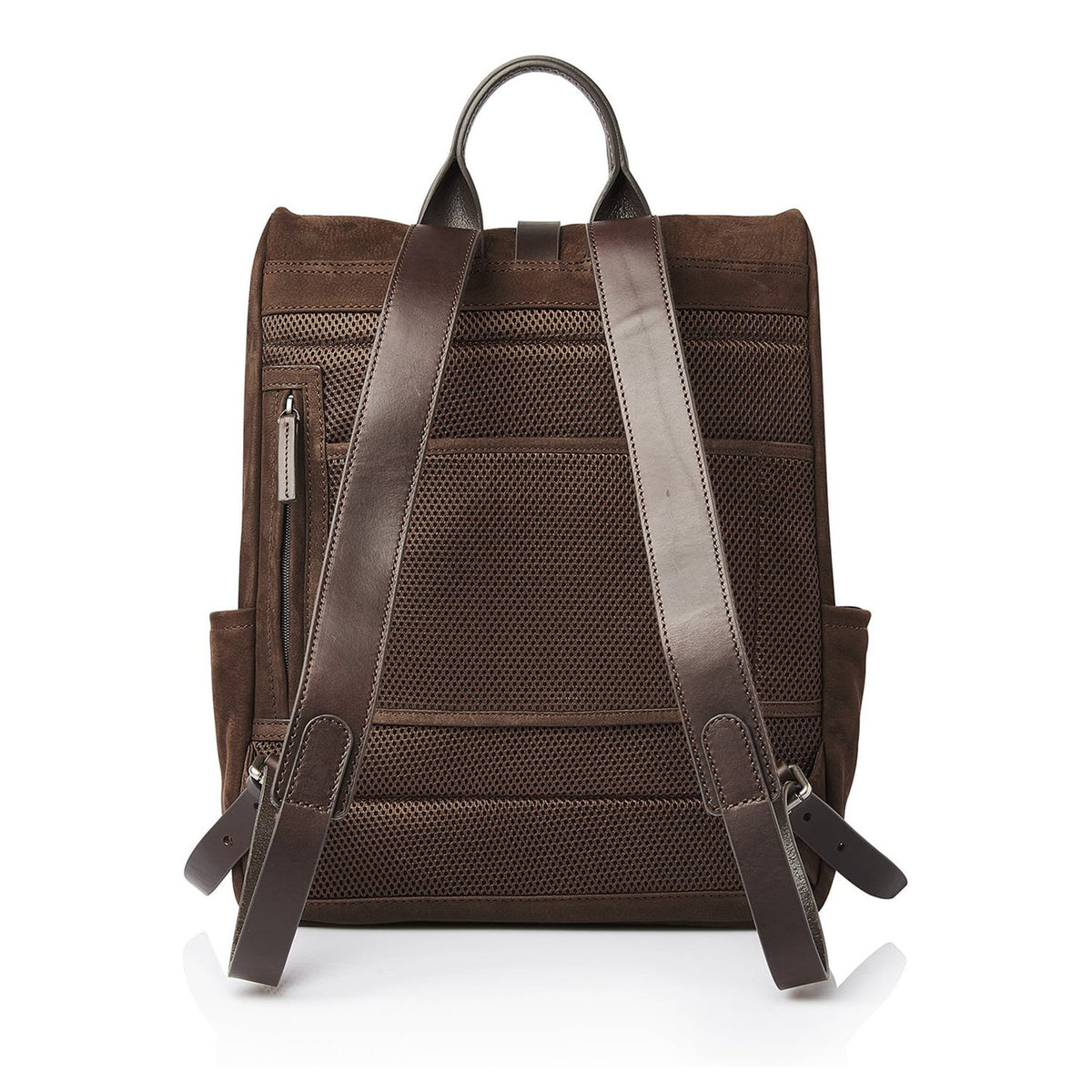 Castelijn & Beerens Nubuck Rugzak - RFID bescherming - 15.6" laptopvak - mocca