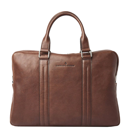 Castelijn & Beerens Limited Edition Laptop Schoudertas - RFID bescherming - 15.6" laptopvak - mocca