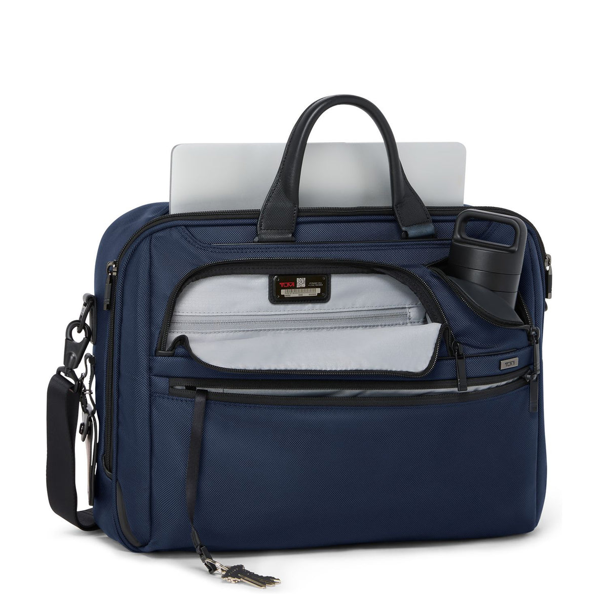 TUMI Alpha Large Schoudertas - 17" laptopvak - afneembare schouderriem - navy
