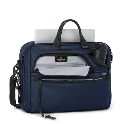 TUMI Alpha Large Schoudertas - 17" laptopvak - afneembare schouderriem - navy