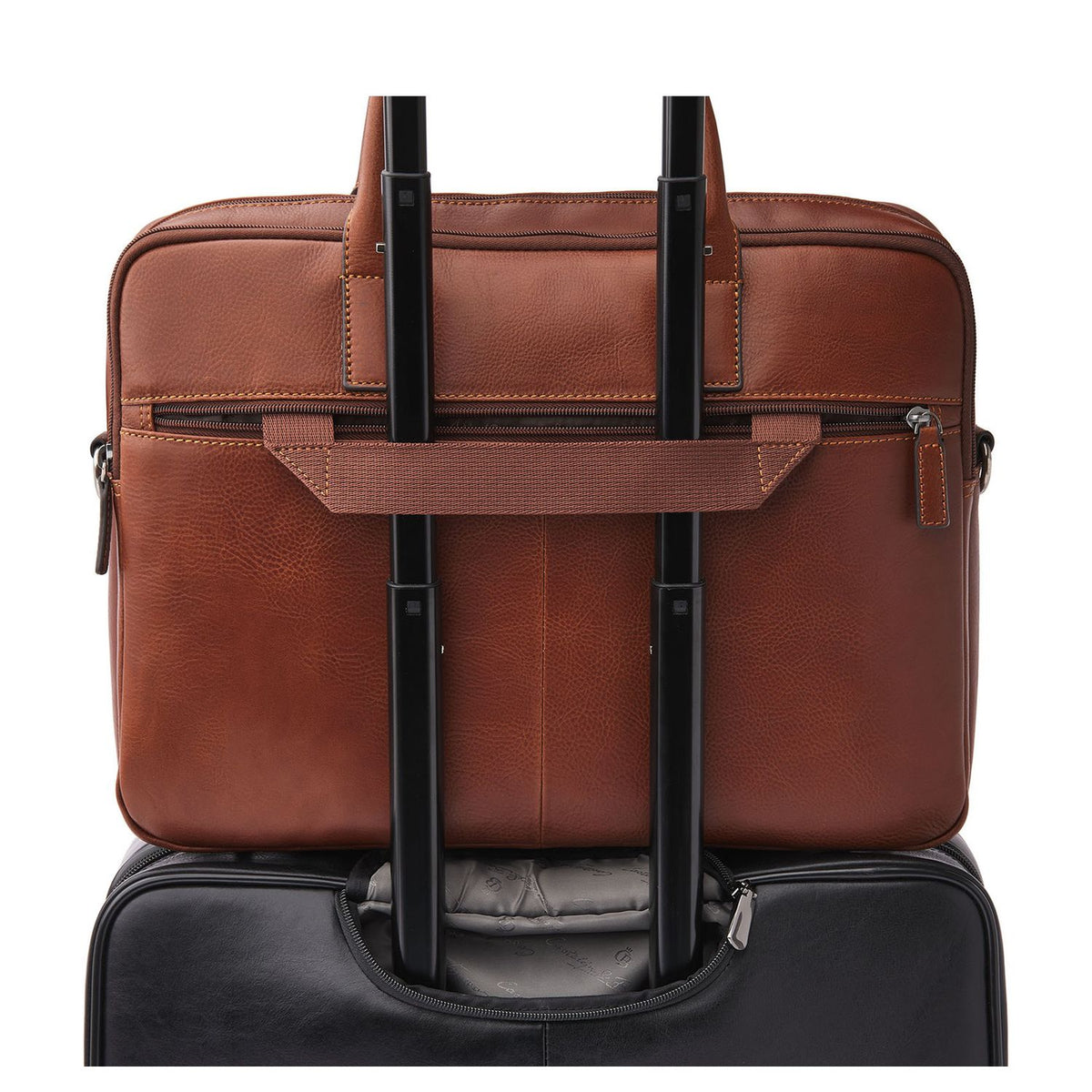 Castelijn & Beerens Specials Schoudertas - RFID bescherming - 15.6" laptopvak - lichtbruin
