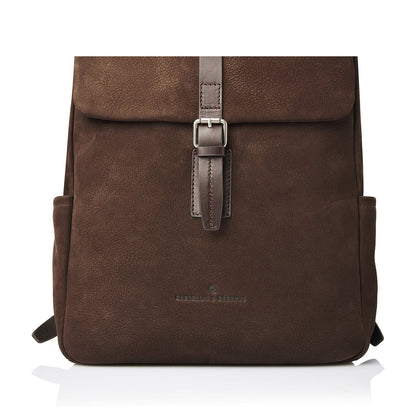 Castelijn & Beerens Nubuck Rugzak - RFID bescherming - 15.6" laptopvak - mocca