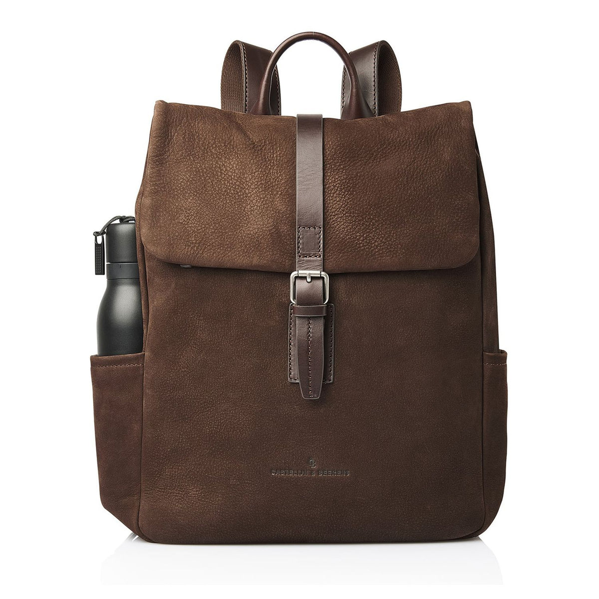Castelijn & Beerens Nubuck Rugzak - RFID bescherming - 15.6" laptopvak - mocca