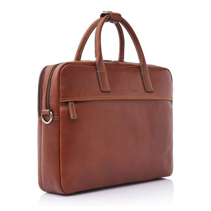 Castelijn & Beerens Specials Schoudertas - RFID bescherming - 15.6" laptopvak - lichtbruin