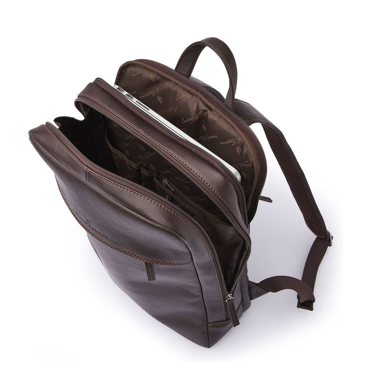 Castelijn & Beerens Specials Rugzak - RFID bescherming - 15.6" laptopvak - mocca
