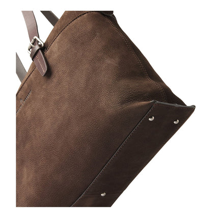 Castelijn & Beerens Nubuck Schoudertas - RFID bescherming - 15.6" laptopvak - mocca