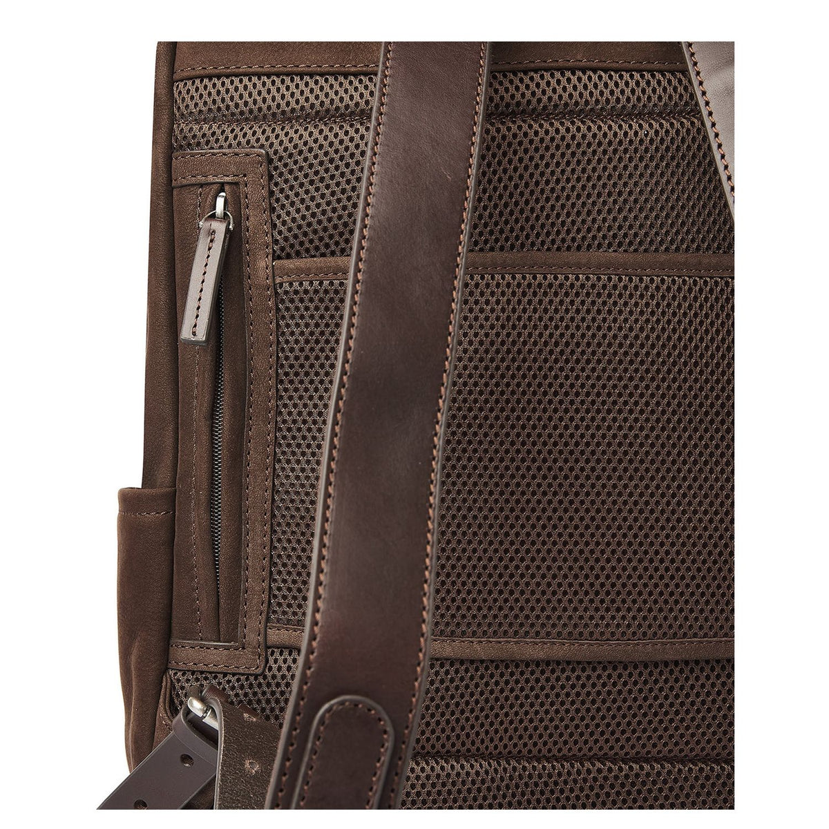 Castelijn & Beerens Nubuck Rugzak - RFID bescherming - 15.6" laptopvak - mocca
