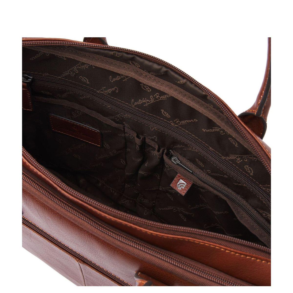 Castelijn & Beerens Specials Schoudertas - RFID bescherming - 15.6" laptopvak - lichtbruin