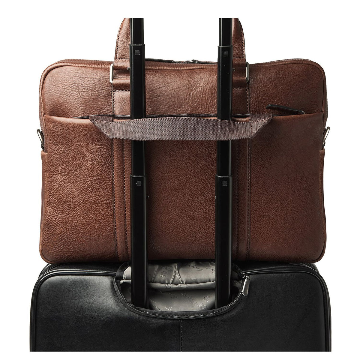 Castelijn & Beerens Limited Edition Laptop Schoudertas - RFID bescherming - 15.6" laptopvak - mocca