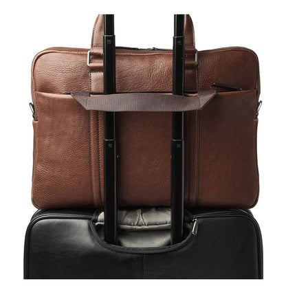 Castelijn & Beerens Limited Edition Laptop Schoudertas - RFID bescherming - 15.6" laptopvak - mocca