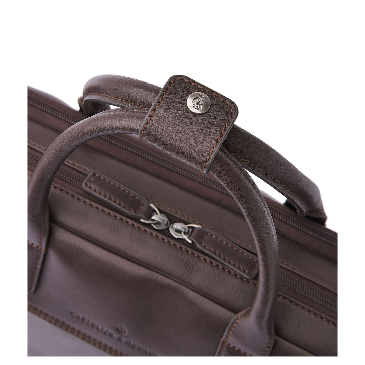Castelijn & Beerens Specials Schoudertas - RFID bescherming - 15.6" laptopvak - mocca