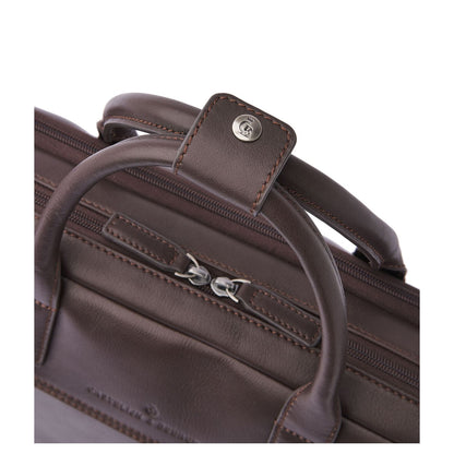 Castelijn & Beerens Specials Schoudertas - RFID bescherming - 15.6" laptopvak - mocca