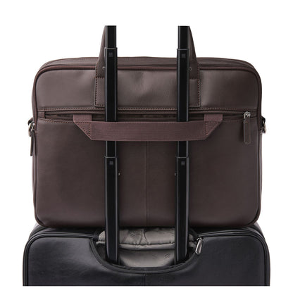 Castelijn & Beerens Specials Schoudertas - RFID bescherming - 15.6" laptopvak - mocca