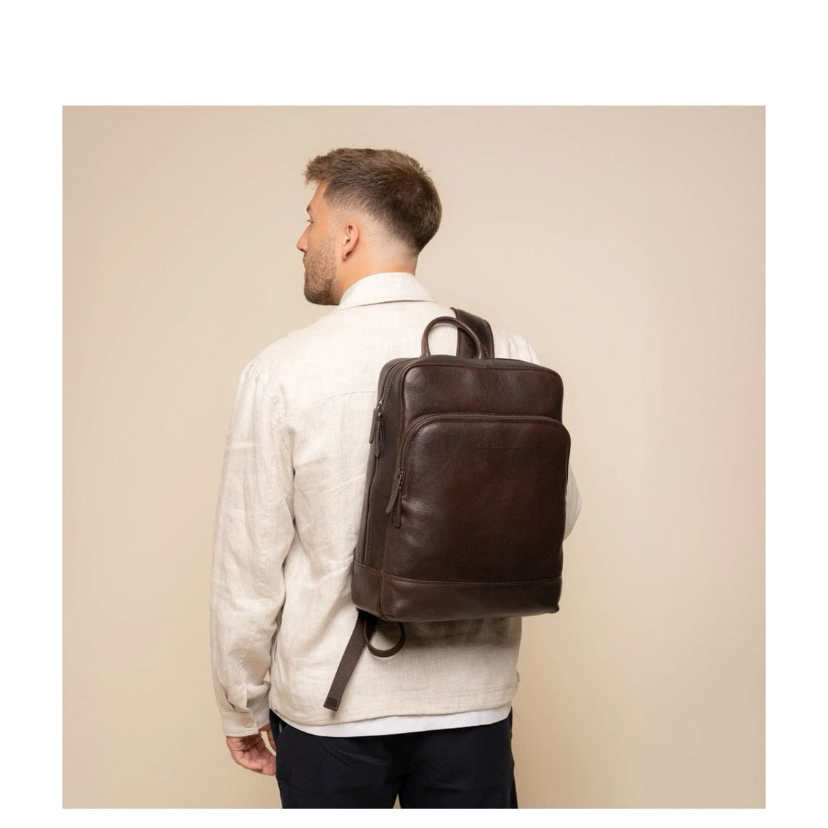 The Chesterfield Brand Marvello Rugzak - 12 liter - 15" laptopvak - bruin