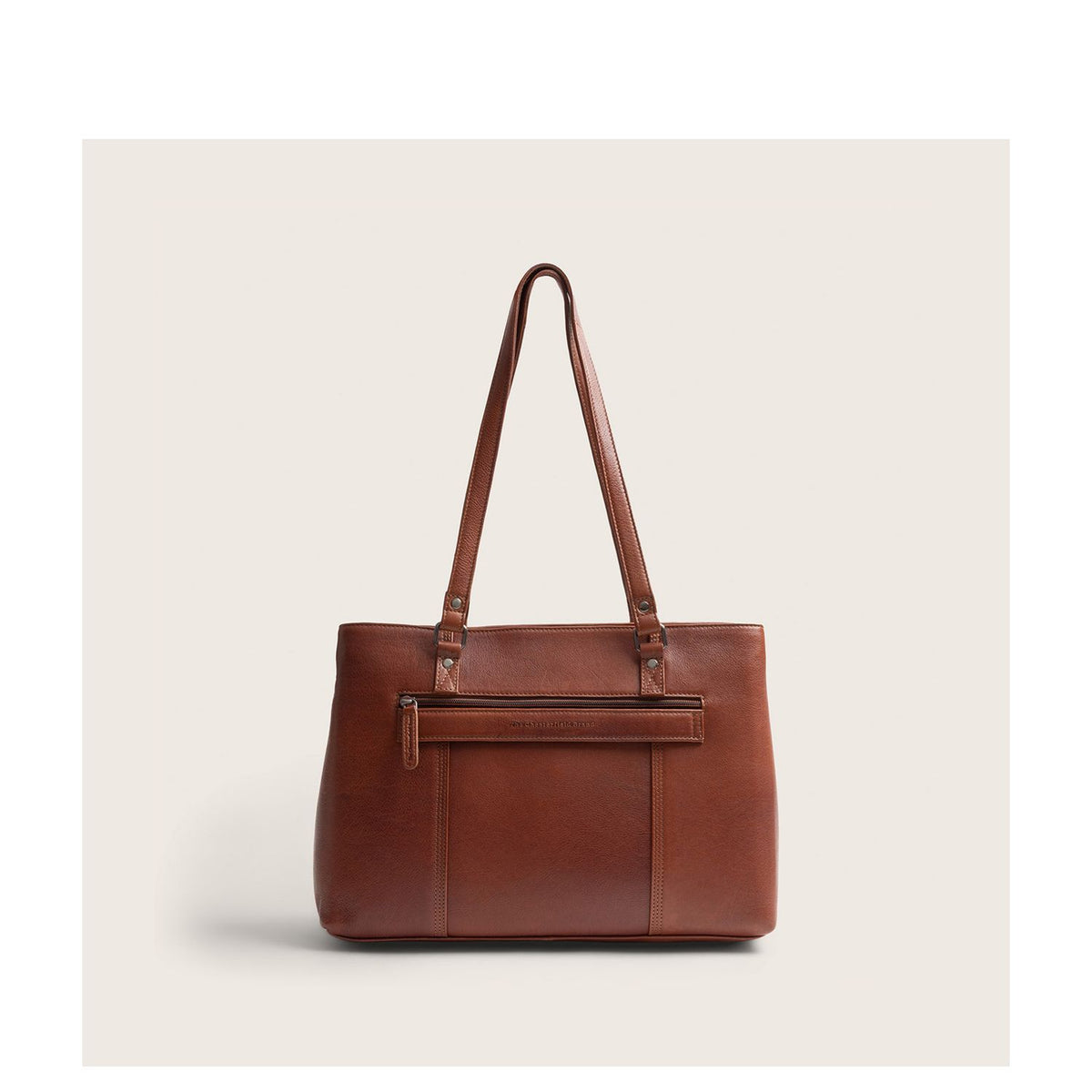 The Chesterfield Brand Alverino Schoudertas - 14" laptopvak - cognac