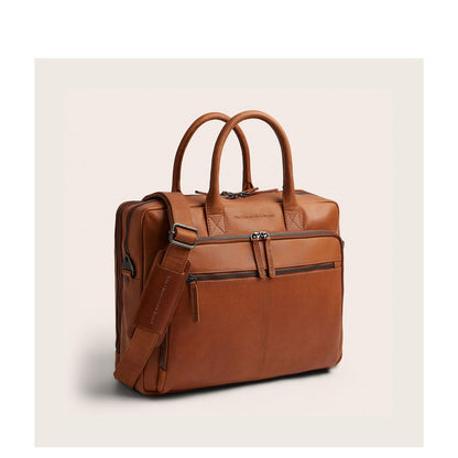 The Chesterfield Brand Tacama Laptop Schoudertas - 16" laptopvak - cognac