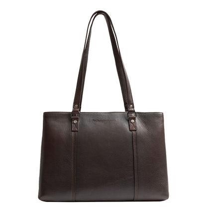 The Chesterfield Brand Alverino Schoudertas - 14" laptopvak - bruin
