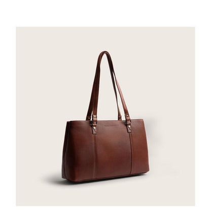 The Chesterfield Brand Alverino Schoudertas - 14" laptopvak - cognac