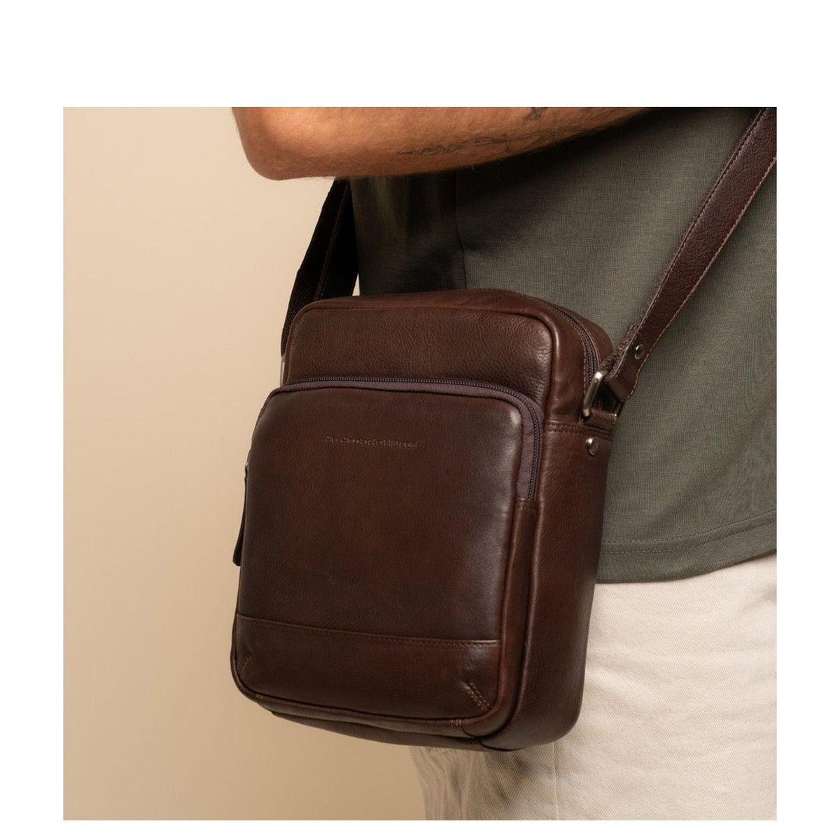 The Chesterfield Brand Valtorio Crossbody Schoudertas bruin