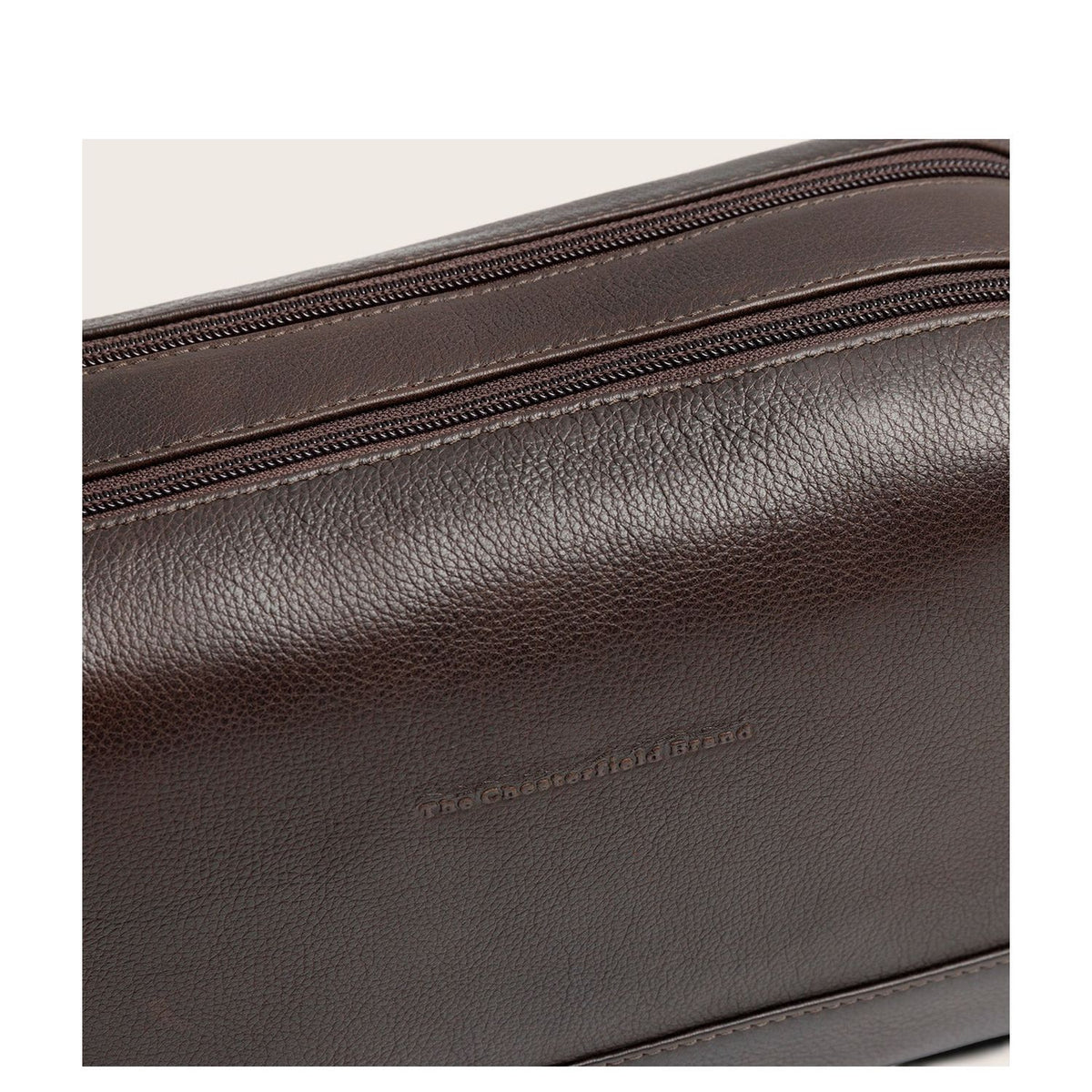The Chesterfield Brand Montelaro Leren Toilettas bruin