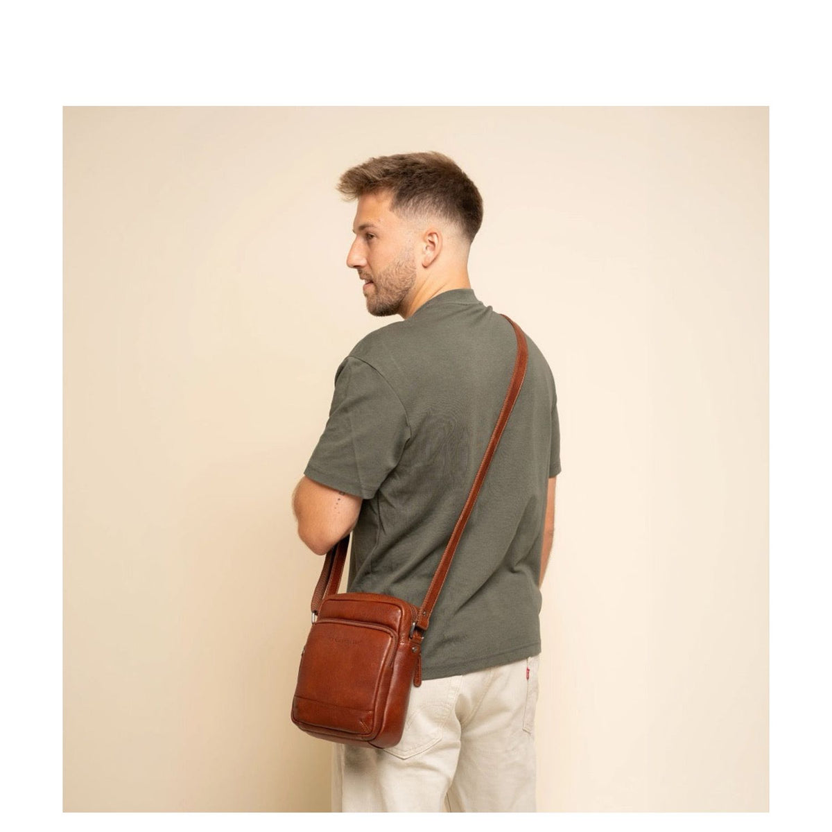 The Chesterfield Brand Valtorio Crossbody Schoudertas cognac