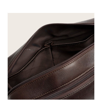 The Chesterfield Brand Montelaro Leren Toilettas bruin