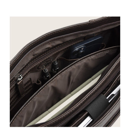 The Chesterfield Brand Alverino Schoudertas - 14" laptopvak - bruin