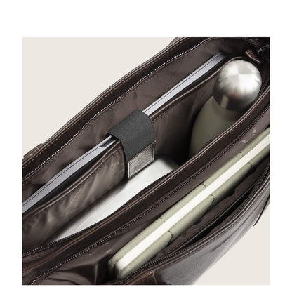 The Chesterfield Brand Alverino Schoudertas - 14" laptopvak - bruin