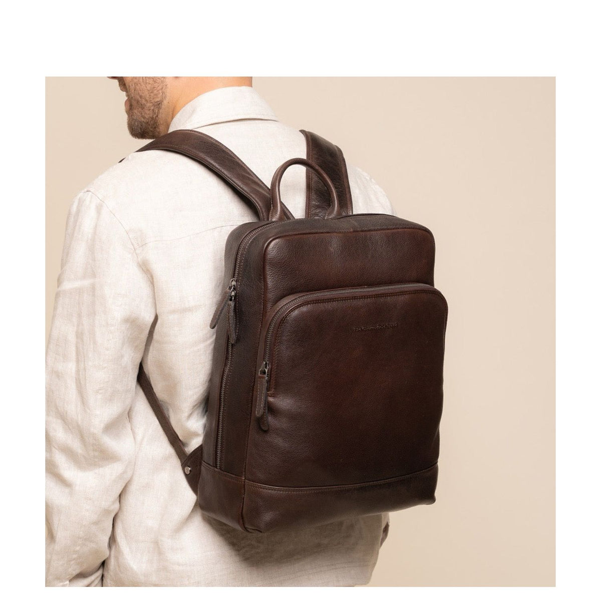 The Chesterfield Brand Marvello Rugzak - 12 liter - 15" laptopvak - bruin