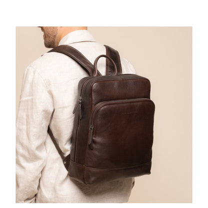 The Chesterfield Brand Marvello Rugzak - 12 liter - 15" laptopvak - bruin
