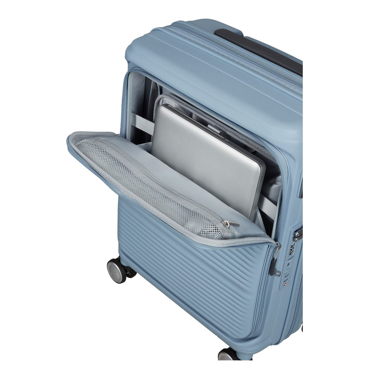 Samsonite Paralux HS Handbagage Spinner 55 cm - Uitbreidbaar 40/46 liter - 55x39x23/26 cm - fog blue