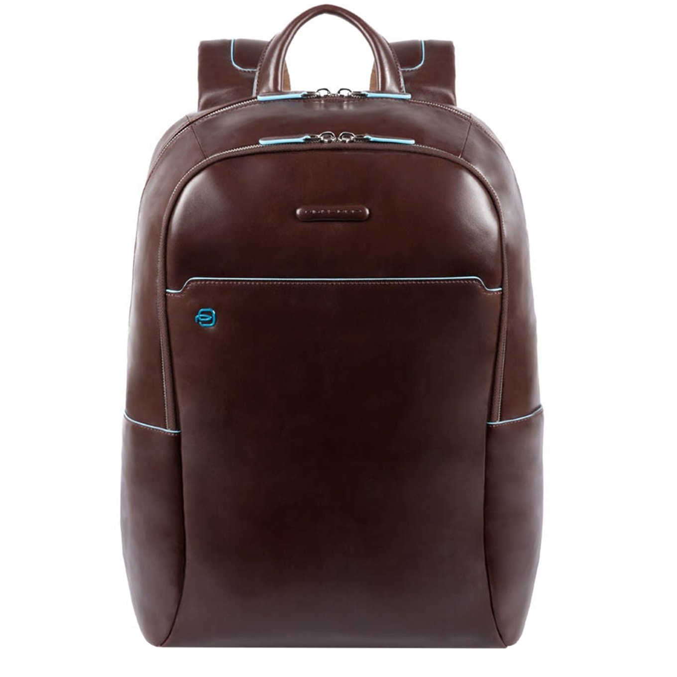 Piquadro Blue Square Computer Backpack with iPad Compartment dark brown