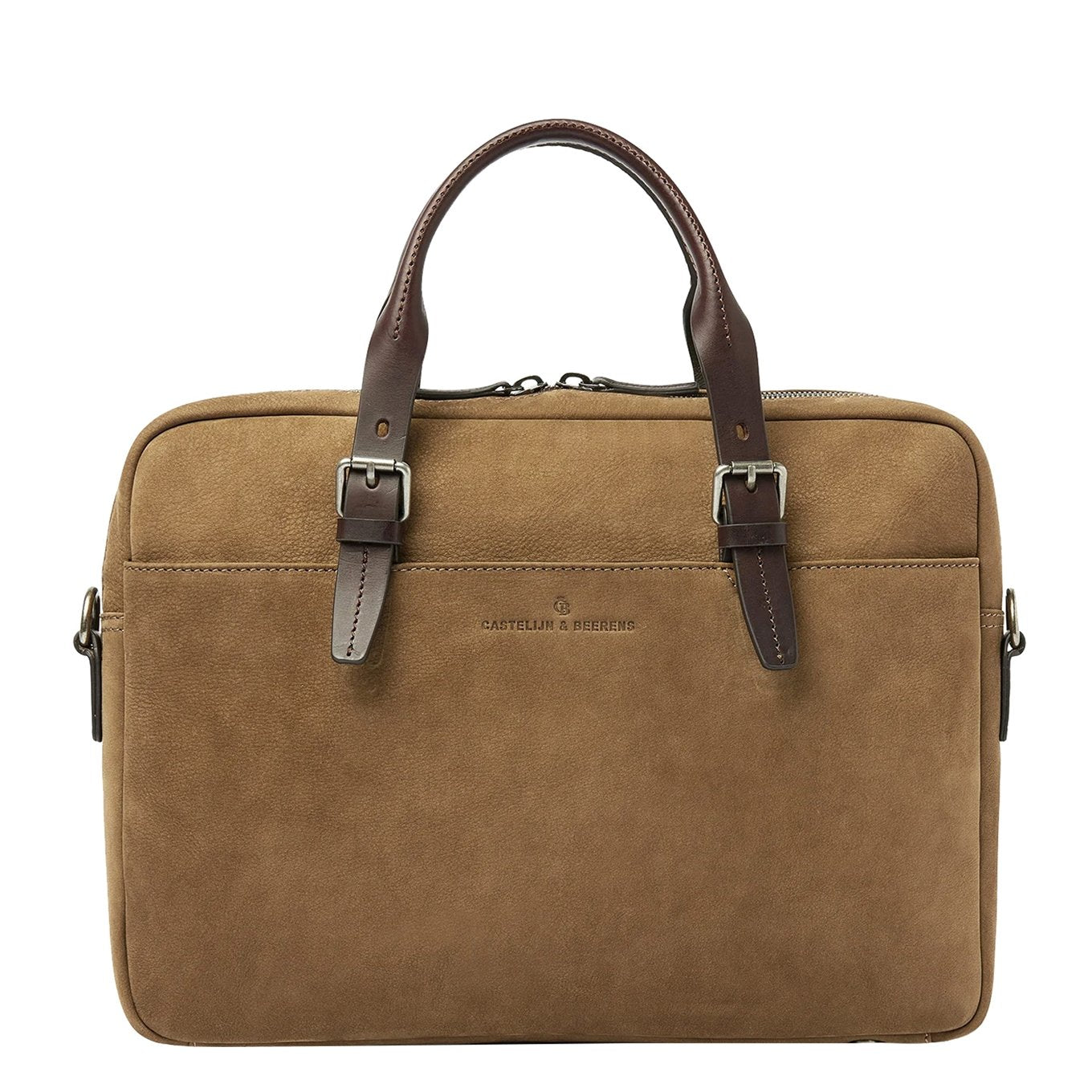 Castelijn &amp; Beerens Veneto Nubuck Laptopbag 15.6" taupe